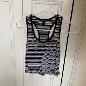 Size small Forever21 black and white stripped crop